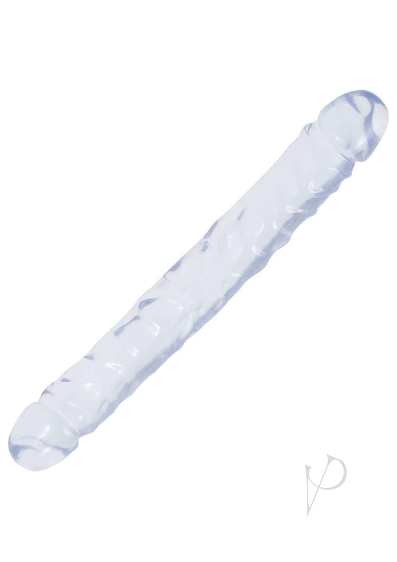 Crystal Jellies Jr. Double Dildo 12in - Clear