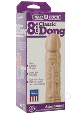 Vac-U-Lock Classic Dildo 8in - Vanilla