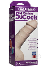 Vac-U-Lock Realistic Dildo 5in - Vanilla