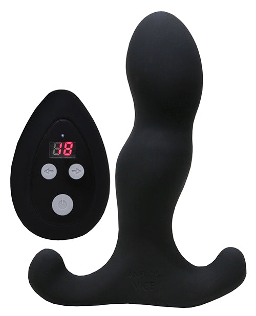 Aneros Vice 2 Vibrating Silicone P-Spot Stimulator with Remote Control - Black