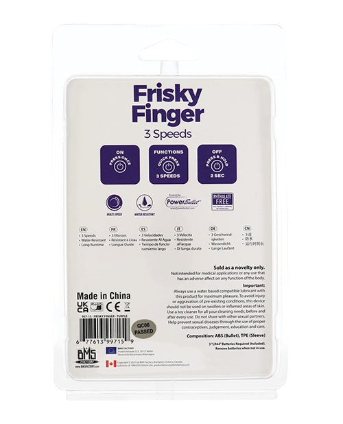 PowerBullet Frisky Finger Massager - Purple