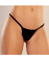 Adore Between the Cheats Wetlook Panty Black O/S