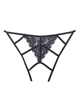 Adore Luv Web Strappy Open Front Panty Black O/S