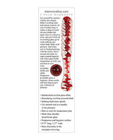 Adam & Eve Eve's Sweetheart Swirl Glass Dildo - Clear/Red