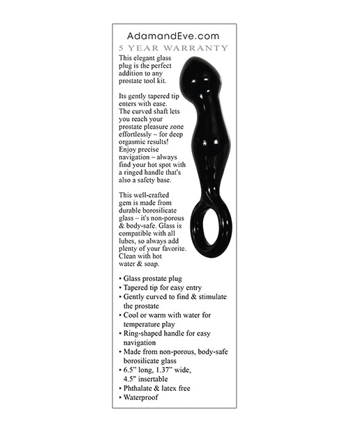 Adam & Eve Adam's Glass Prostate Massager - Black