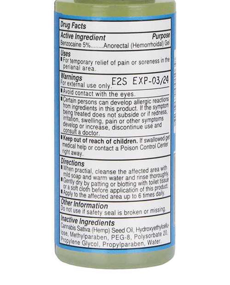 Butt Eze Desensitizing Lubricant w/Hemp Seed Oil - 2 oz