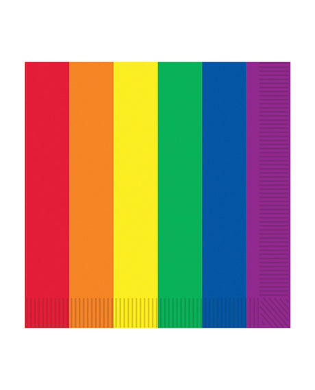 Pride Luncheon Napkins - Rainbow Pack of 16