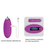 Pretty Love Jenny Remote Control Bullet - Fuchsia