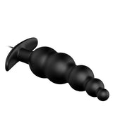 Pretty Love Vibrating Bead Shaped Butt Plug - Black