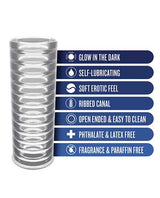 Rize Ribz Self Lubricating Stroker Dual End Masturbator - Clear