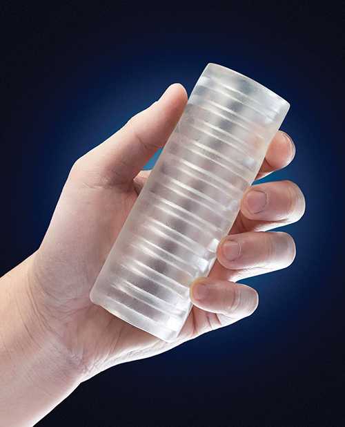 Rize Ribz Self Lubricating Stroker Dual End Masturbator - Clear