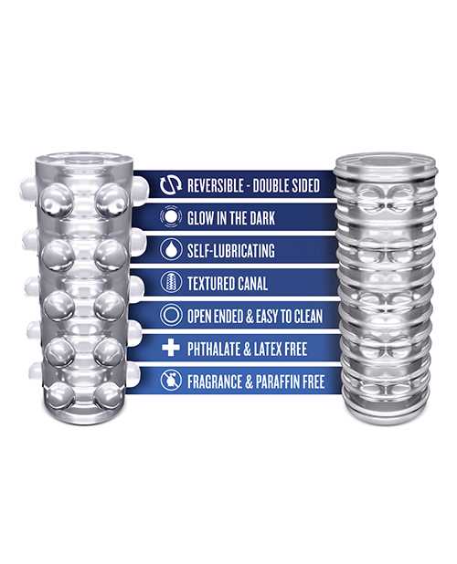 Rize Swich Self Lubricating Stroker Dual End Masturbator - Clear