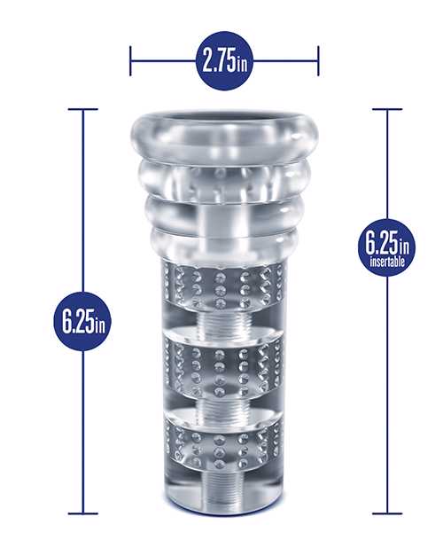 Rize Luz Self Lubricating Stroker Dual End Masturbator - Clear