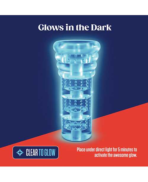Rize Luz Self Lubricating Stroker Dual End Masturbator - Clear