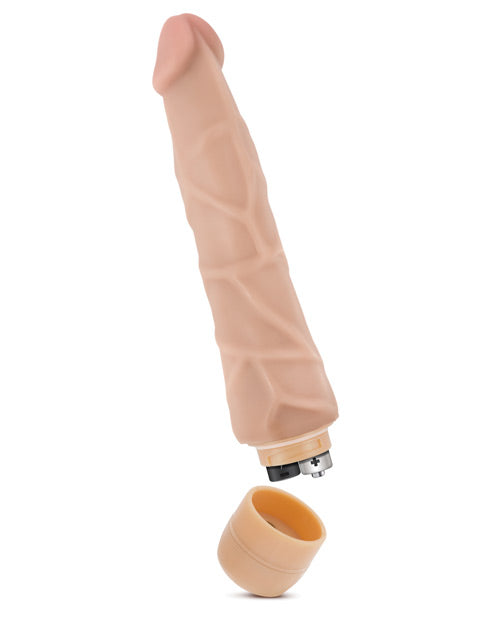 Dr. Skin Silver Collection Cock Vibe 1 Vibrating Dildo 9in - Vanilla