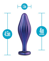 Anal Adventures Matrix Wavy Bling Silicone Plug - Sapphire Blue