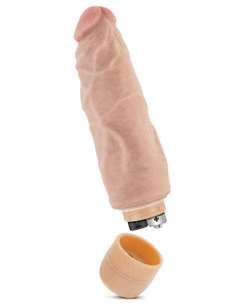 Dr. Skin Silver Collection Cock Vibe 9 Vibrating Dildo 7in - Vanilla