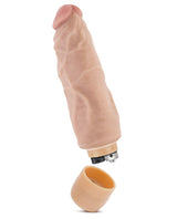 Dr. Skin Silver Collection Cock Vibe 9 Vibrating Dildo 7in - Vanilla