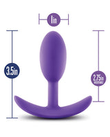 Luxe Wearable Vibra Slim Plug Silicone Butt Plug - Small - Purple