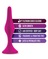 Luxe Beginner Plug Silicone Butt Plug Small - Pink