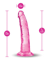 B Yours Plus Lust n` Thrust Realistic Dildo 7.5in - Pink