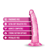 B Yours Plus Lust n` Thrust Realistic Dildo 7.5in - Pink