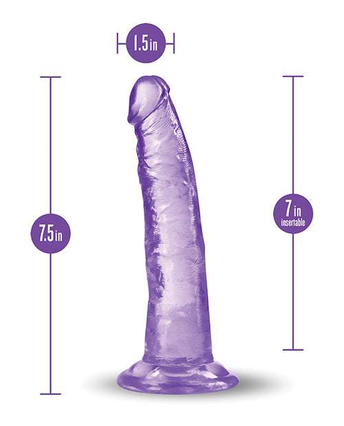 B Yours Plus Lust n` Thrust Realistic Dildo 7.5in - Purple