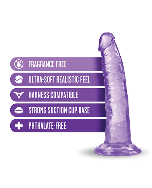 B Yours Plus Lust n` Thrust Realistic Dildo 7.5in - Purple