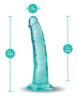 B Yours Plus Lust n` Thrust Realistic Dildo 7.5in - Teal