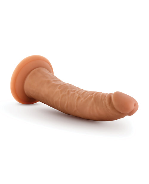 Dr. Skin Glide Gold Collection Self Lubricating Dildo 7.5in - Caramel