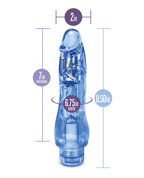Naturally Yours Fantasy Vibrating Dildo 8.5in - Blue