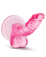 Naturally Yours Mini Dildo with Balls 4.75in - Pink