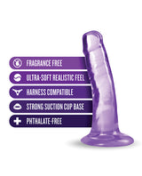B Yours Plus Hard n` Happy Realistic Dildo 5in - Purple