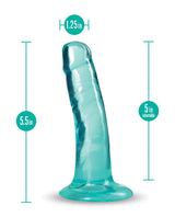 B Yours Plus Hard n` Happy Realistic Dildo 5in - Teal