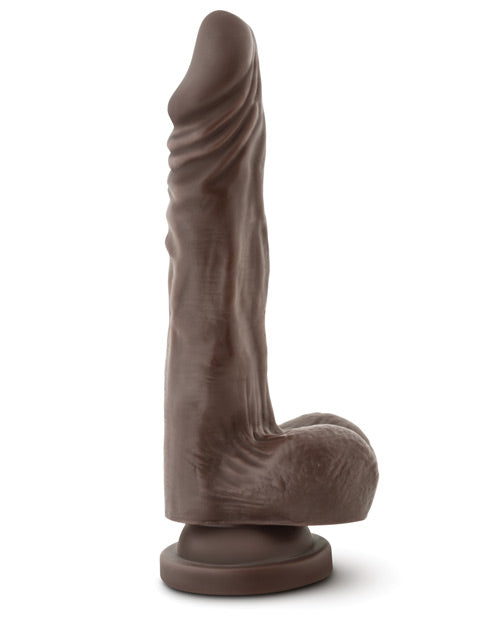 Dr. Skin Silver Collection Stud Muffin Dildo with Balls 8.5in - Chocolate