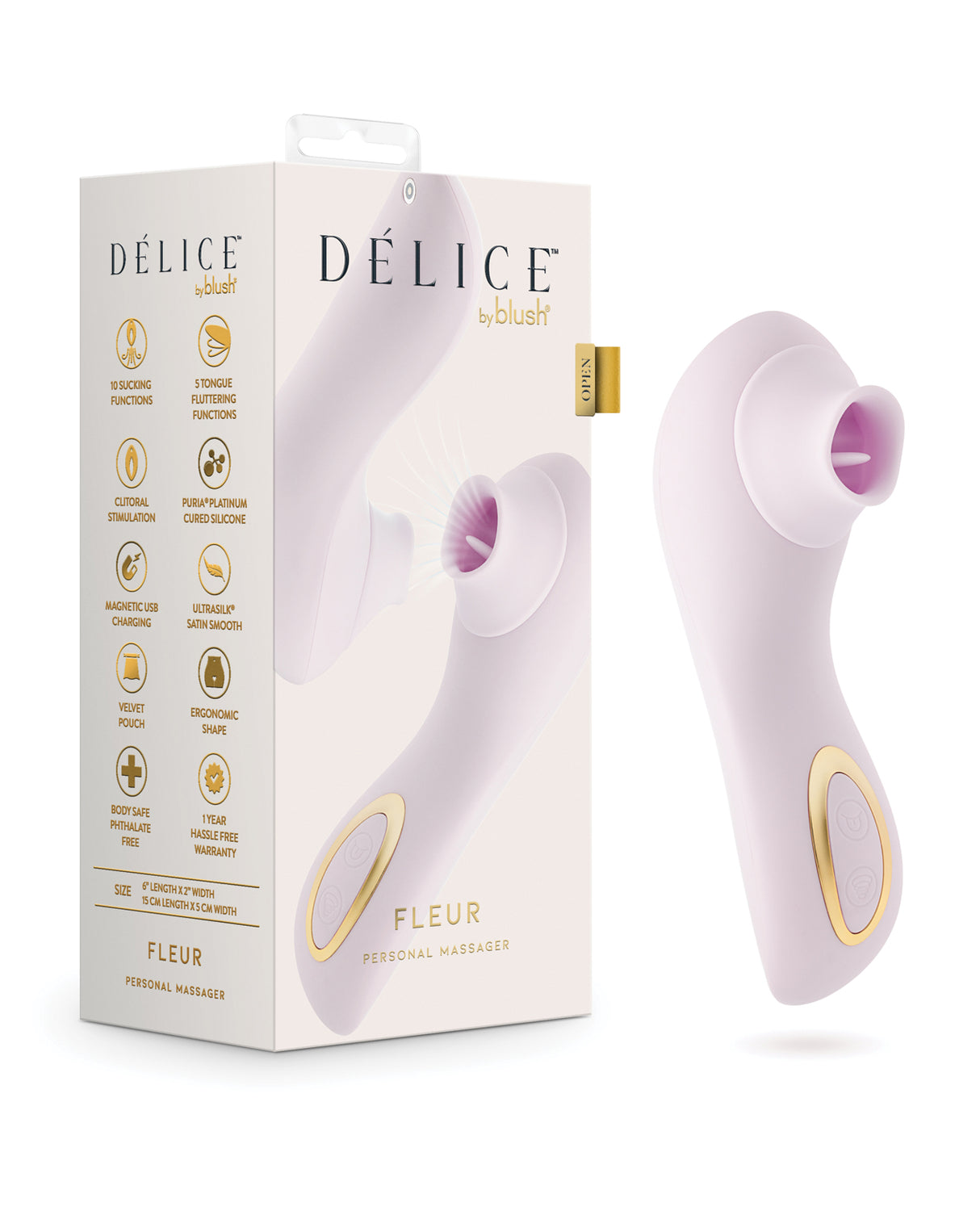 Blush Delice Fleur Suction Vibe - Barely Purple