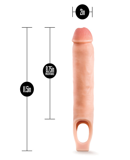 Performance Plus Silicone Cock Sheath Penis Extender 11.5in - Vanilla