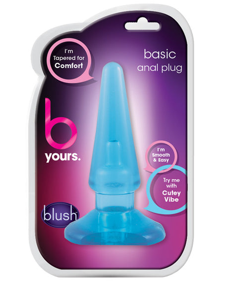 Blush B Yours Basic Anal Plug - Blue