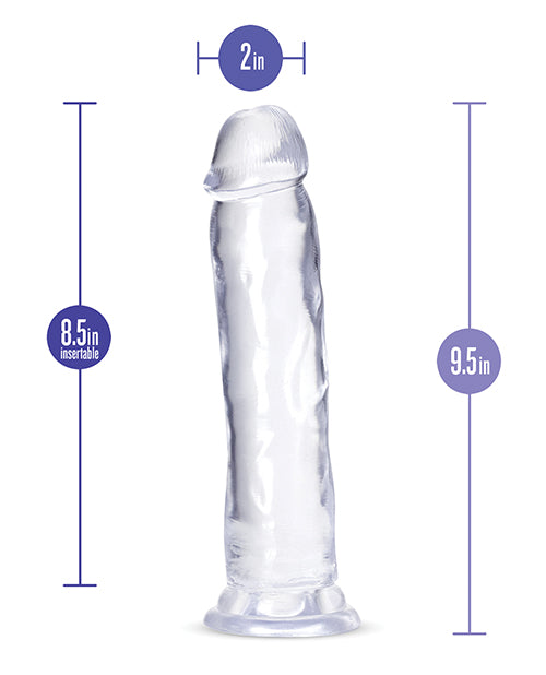 B Yours Plus Thrill n` Drill Realistic Dildo 9in - Clear