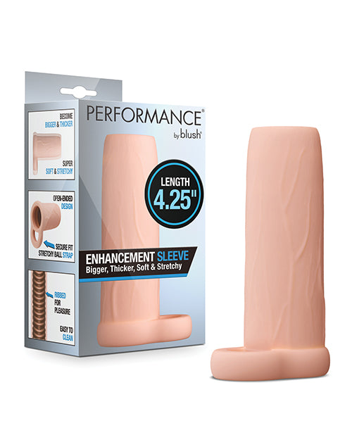 Blush Performance 4.25" Enhancement Sleeve - Beige
