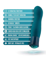 Oh My Gem Fierce Rechargeable Silicone Vibrator - Blue Topaz