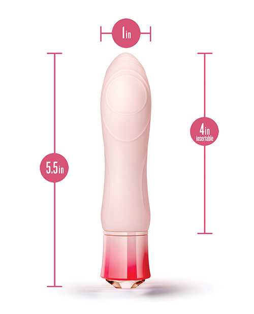 Oh My Gem Elegant Rechargeable Silicone Vibrator - Morganite Pink