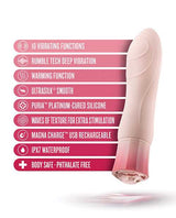 Oh My Gem Elegant Rechargeable Silicone Vibrator - Morganite Pink