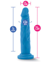 Neo Dual Density Dildo 7.5in - Neon Blue