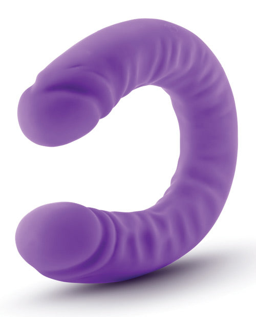 Ruse Silicone Slim Double Dong Dildo 18in - Purple