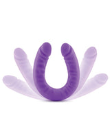 Ruse Silicone Slim Double Dong Dildo 18in - Purple