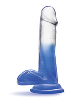 B Yours Stilla Blue Dildo 6in - Blue/Clear