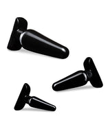 Anal Adventures Basic Butt Plug Kit 3 Sizes - Black