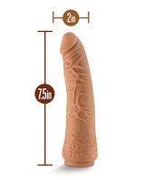 Lock On Hexanite Dildo with Suction Cup Adapter 7.5in - Caramel