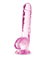 Naturally Yours Crystalline Dildo 8in - Rose